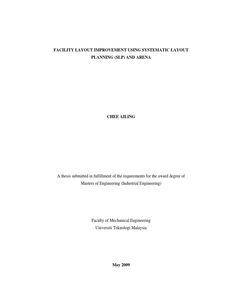 Facility Layout Optimization with SLP | PDF | Conceptual Model ...