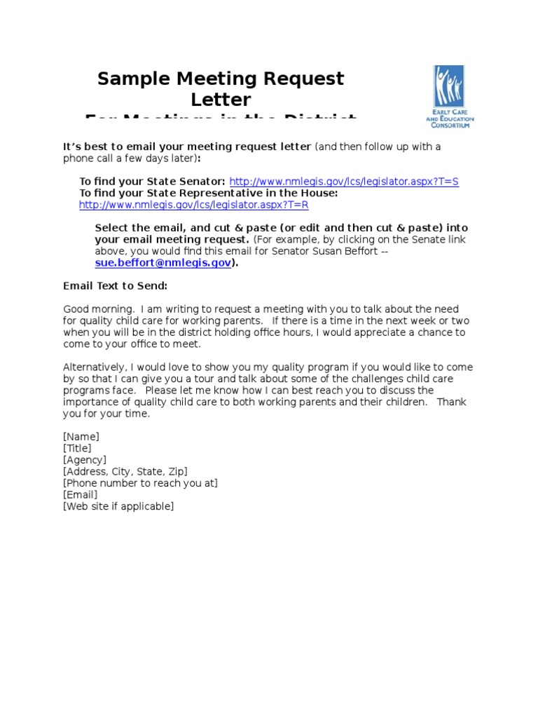 Sample Meeting Request Letter District PDF