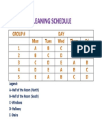 Cleaning Schedule - Any Floor!