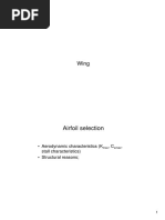 Airfoil Selection: - Aerodynamic Characteristics (K, C, Stall Characteristics) - Structural Reasons