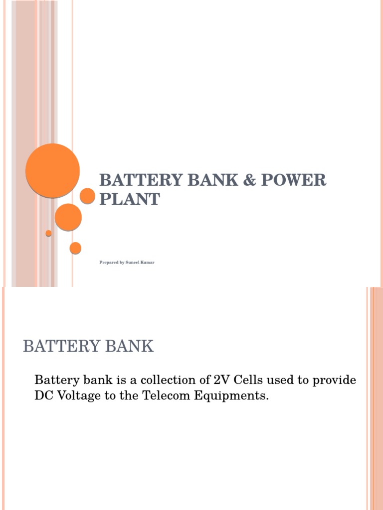 Battery Bank &amp; Power Plant | PDF