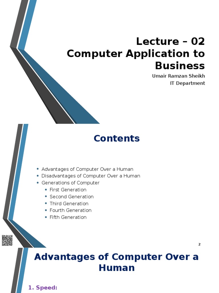 Lecture # 02 Computer Application | PDF