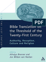 Athalya Brenner, Jan Willem Van Henten Bible Translation On The Threshold of The Twenty-First Century Authority, Reception, Culture and Religion JSOT Supplement 2002 PDF