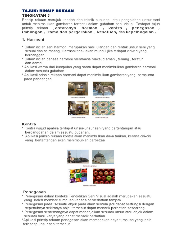 Prinsip Rekaan Prinsip Rekaan