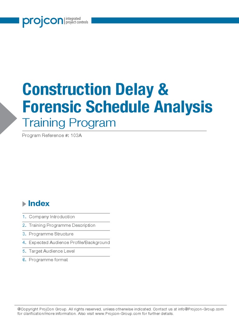 103A Construction Delay and Forensic Schedule Analysis | PDF | Science ...
