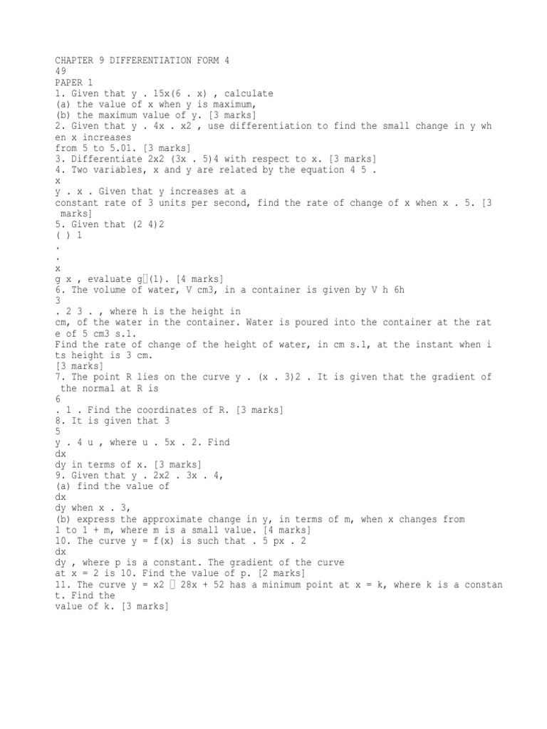 Differentiation Techniques in Mathematics | PDF | Logarithm | Line ...