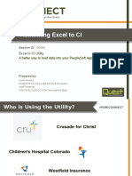 Rethinking Excel To CI