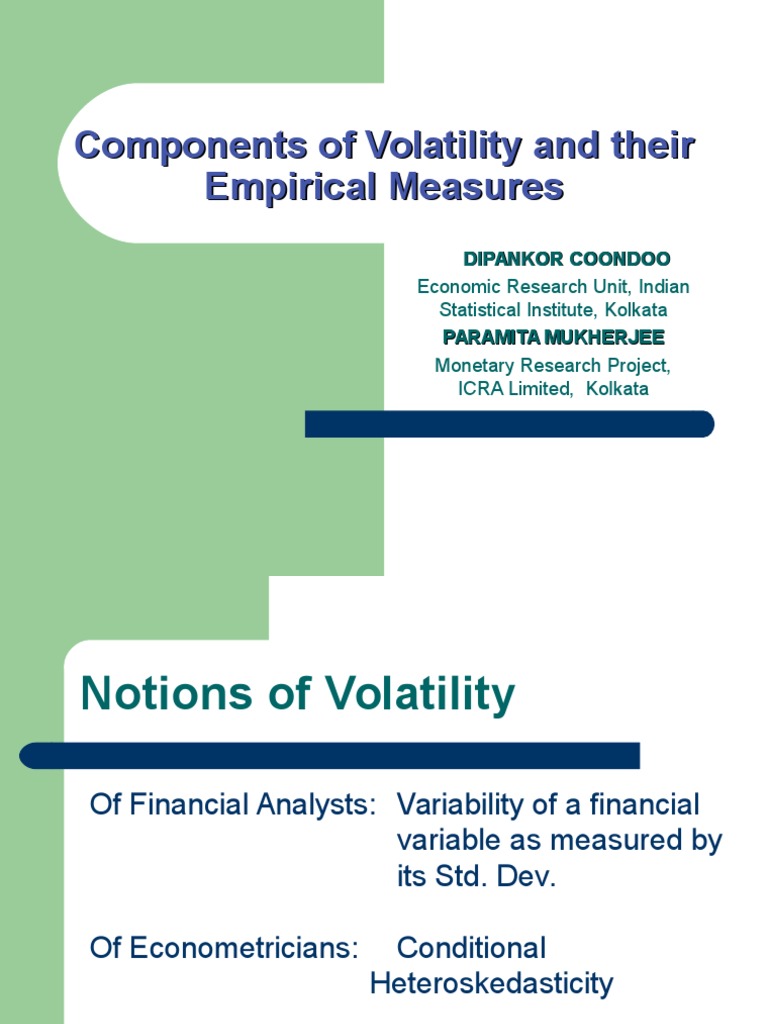 Components of Volatility and Their Empirical Measures | PDF ...