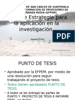 Talleres de Estrategias Para La Aplicación de La Investigación 