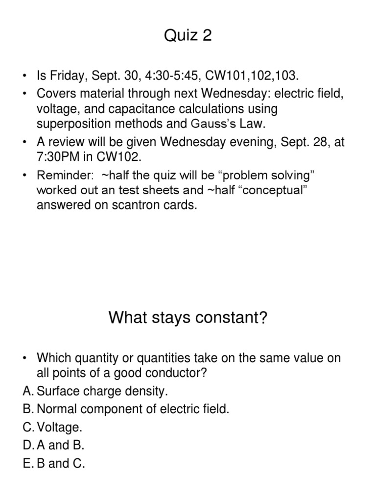 Quiz 2 PDF Electric Field Sphere