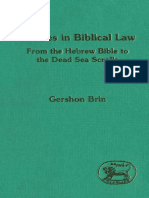 Gershon Brin Studies in Biblical Law From The Hebrew Bible To The Dead Sea Scrolls JSOT Supplement Series 1994 PDF