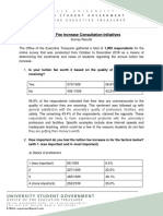 Tuition Fee Increase Consultation Initiatives: Receiving?