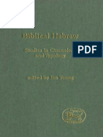 Ian Young Biblical Hebrew Studies in Chronology and Typology JSOT Supplement 2003 PDF