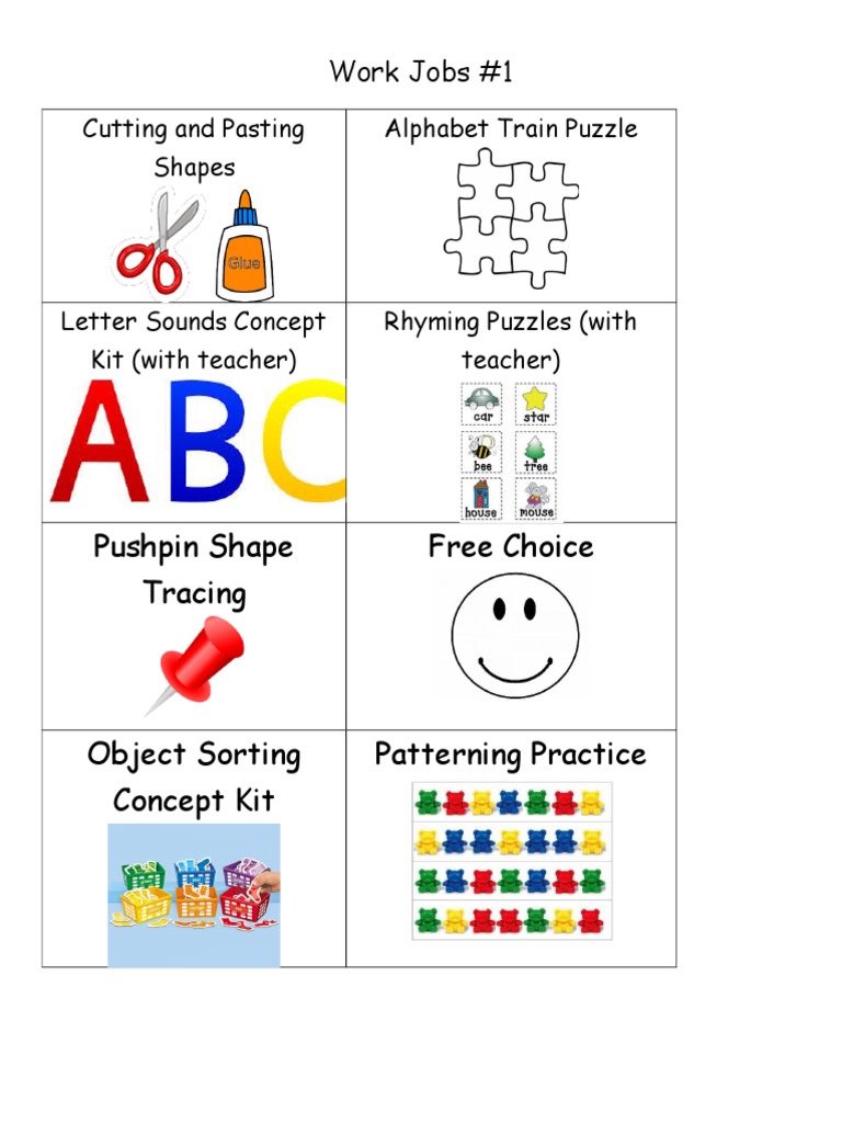 Work Jobs Card 1 | PDF