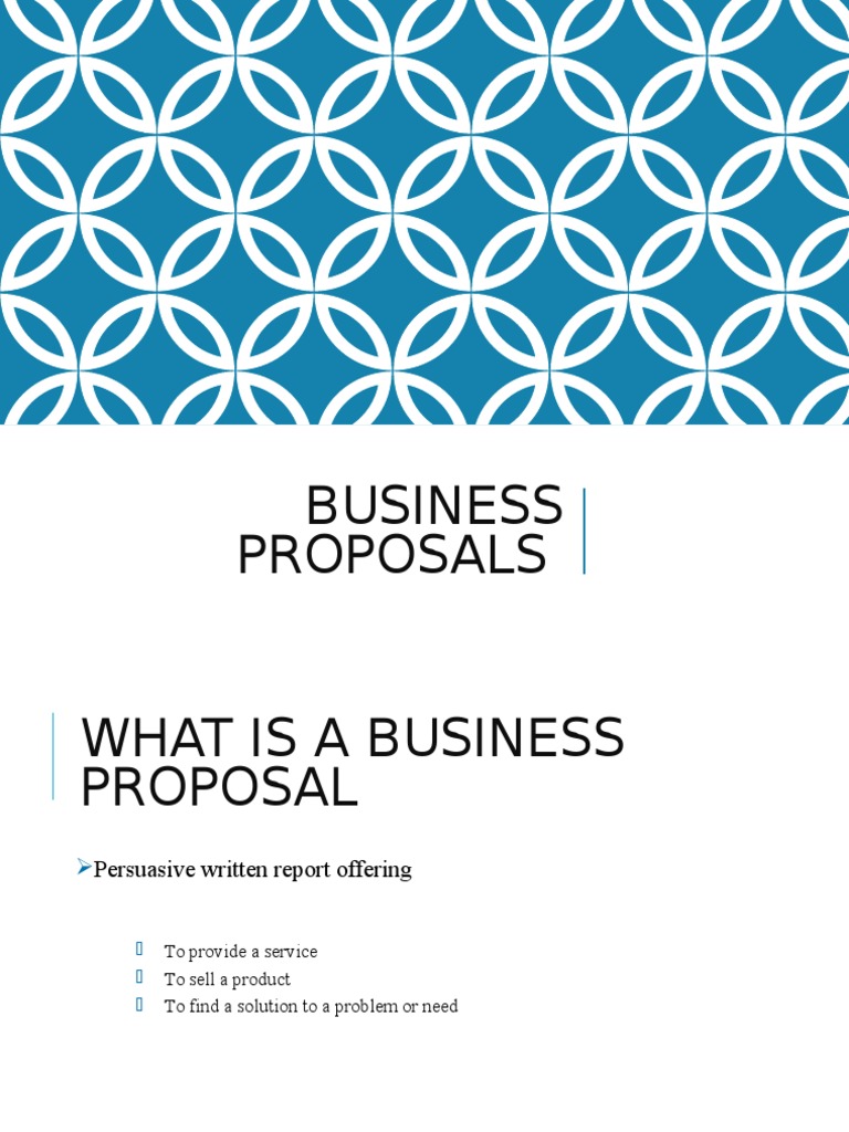 Business Proposals | Request For Proposal | Business