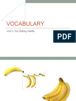 Vocabulary Unit 5 Eating