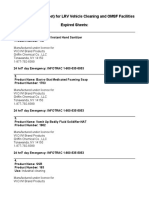 SDS (Safety Data Sheet) For LRV Vehicle Cleaning and OMSF Facilities Expired Sheets