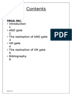 Topic Page No.: 1 AND Gate 2 The Realisation of AND Gate 3 OR Gate 4 The Realisation of OR Gate 5 Bibliography 6