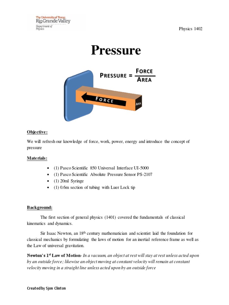 Pressure Force Pascal (Unit)