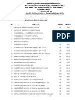 Tabulador de Mano de Obra Civil CTM