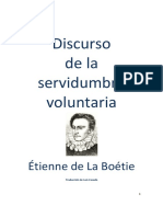 El Discurso Sobre La Servidumbre Voluntaria - Etienne de La Boetie PDF