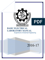 Basic Electrical Laboratory Manual: Department of Electrical Engineering