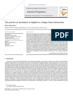 The Practice of Mediation in English As A Lingua Franca Interaction 2011 Journal of Pragmatics