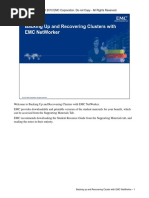 Backing Up and Recovering Clusters With Emc Networker