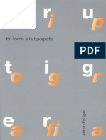 Frutiger, Adrian - Diseño en Torno A La Tipografia