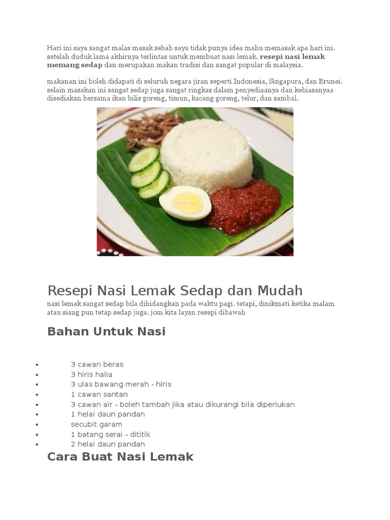 Resepi Nasi Wangi Pdf