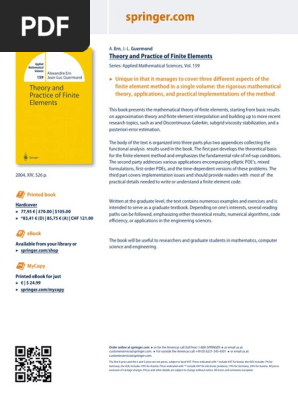 洋書 Theory and Practice of Finite Elements Theory and Practice of Finite Elements: Printed Book | PDF