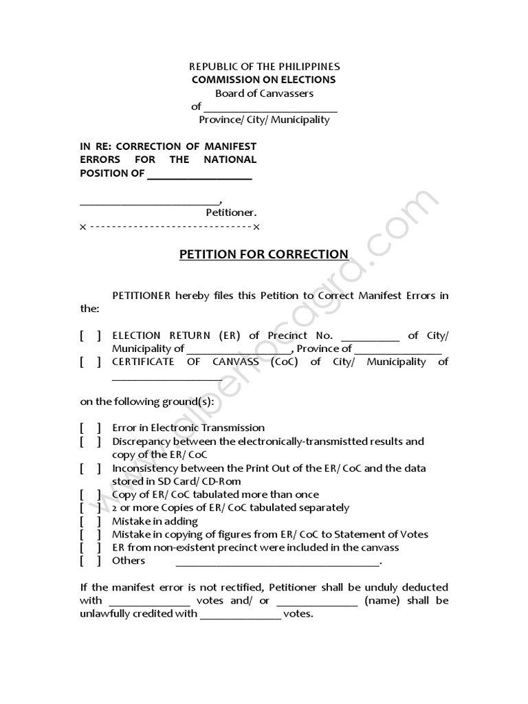 Correcton Manifest Errors | PDF