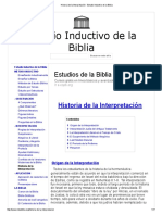 Historia de La Interpretación - Estudio Inductivo de La Biblia