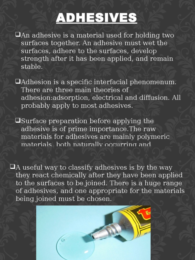 Adhesives.ppt Adhesive Adhesion