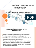 Planeación Producción y Control Estadístico de Procesos