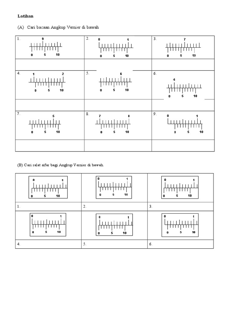 Exercise Vernier Caliper Pdf