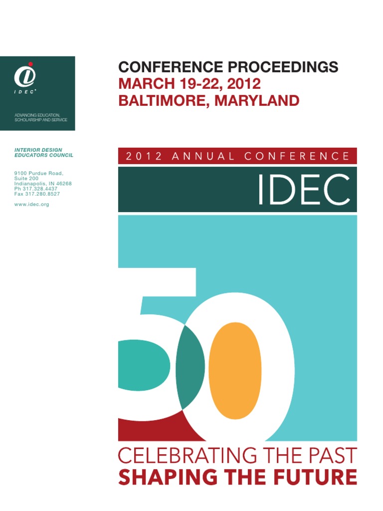 Interior Design Educators Council 2012 Annual Conference PDF 