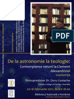 De La Astronomie La Teologie: Contemplarea Naturii La Clement Alexandrinul