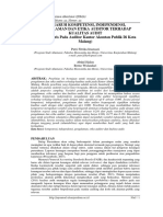 Kompetensi, Independensi, Pengalaman, Etika Auditor Terhdp Kualitas Auditot