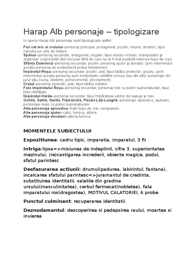 Citate Harap Alb Harap Alb | PDF