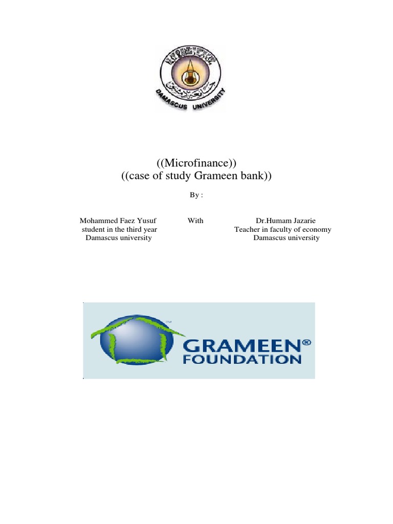Grameen Bank Pdf Microfinance Grameen Bank