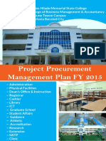 PR Oj Ect PR Ocur Ement Management PL An FY 2015