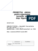 PROIECTUL ANUAL Pe Timp Friguros