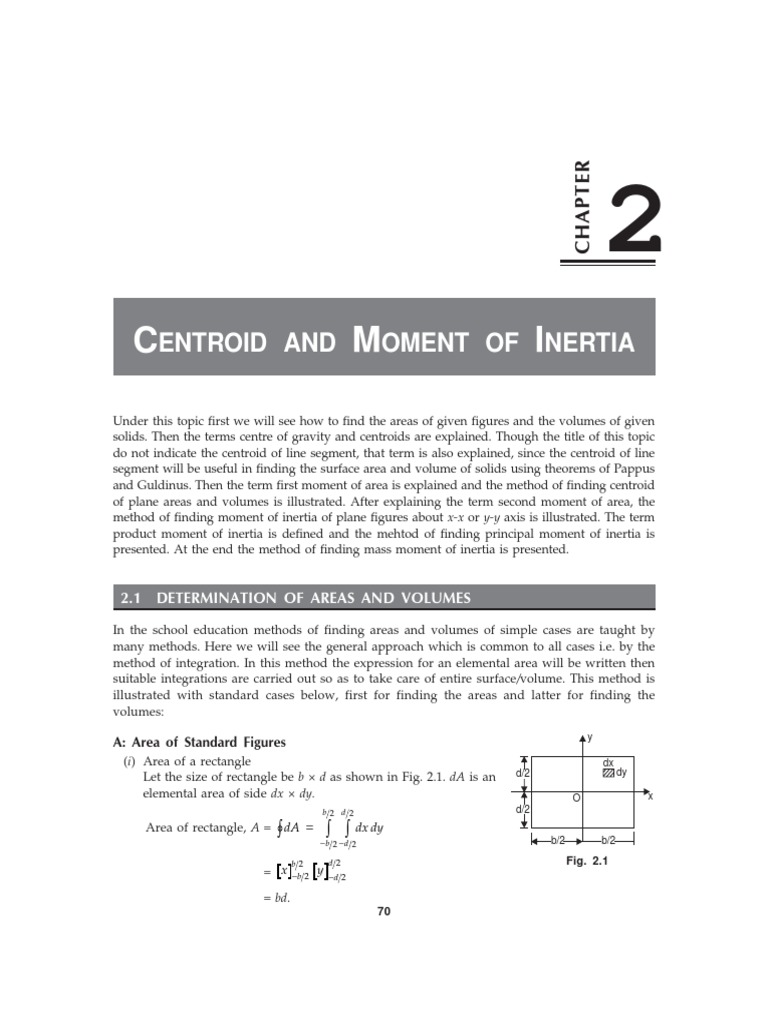 Moment of Inertia and Centroid PDF | PDF | Center Of Mass | Rotation ...