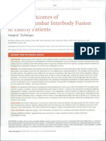 Surgical Outcomes of Posterior Lumbar Interbody Fusion at Elderly