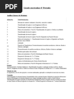 Grade Curricular 6º Período 2015