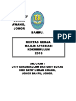 Kertas Kerja Majlis Apresiasi Kokurikulum 2016