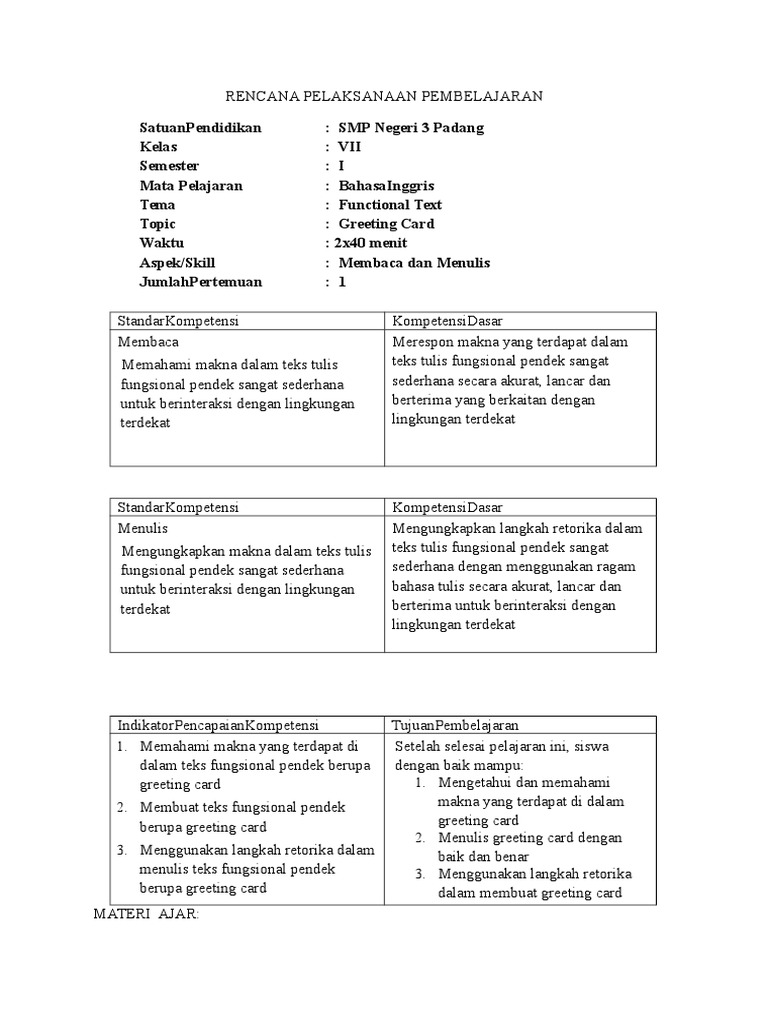 Teks Fungsional Pendek Bahasa Inggris Smp Terkait Teks