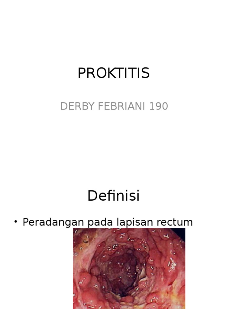 Proktitis | PDF | Kesehatan Holistik | Sains & Matematika