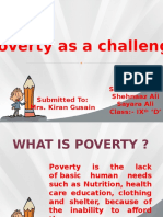 Poverty As A Challenge